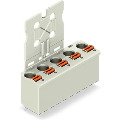 WAGO-2092-3155 连接器插头及 PCB 插座 1-Conductor THT Female Header, 1.4 mm Dia solder pin, straight, Gripping plate, 2.5 mm2, Pin spacing 7.5 mm, 5-pole