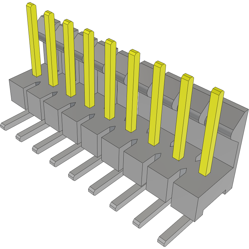 Samtec-LCW-109-15-S-S-300-RA Embases de raccordement et réceptacles PCB Conn Wire to Board HDR 9 POS 2.54mm Solder RA Side Entry Thru-Hole Bulk