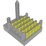 Conn Backplane HDR 80 POS 2mm Press Fit ST Thru-Hole Tray