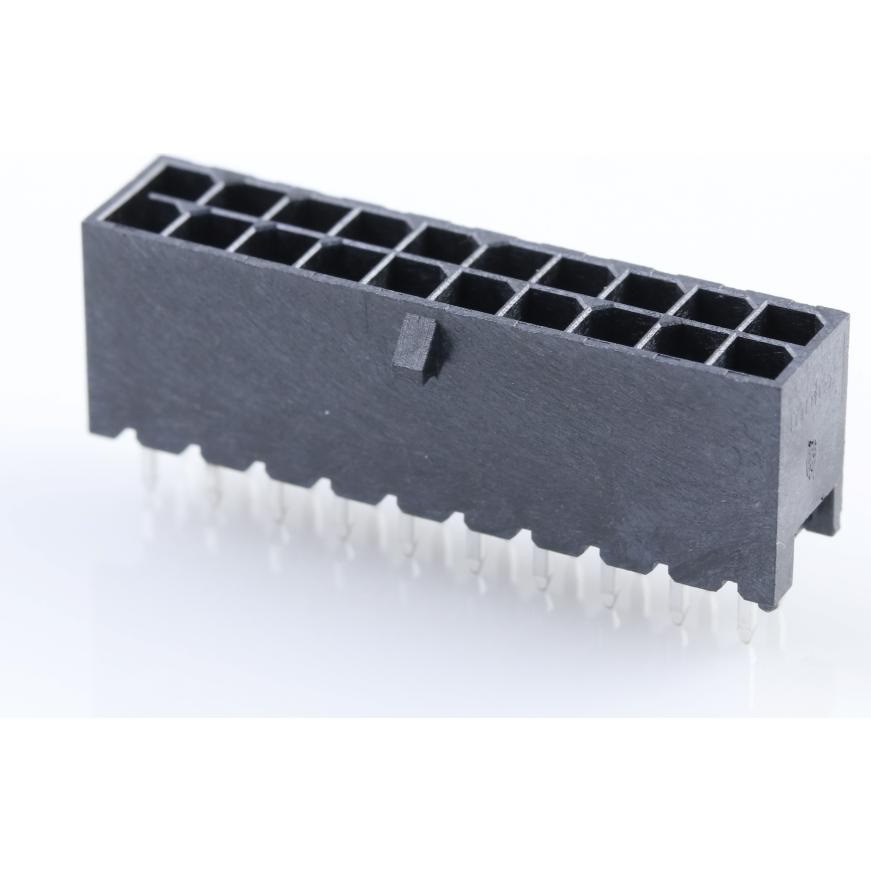 Molex-2068322001 Steckverbinderleisten und Leiterplattenbuchsen Conn Wire to Board HDR 20 POS 3mm Solder ST Top Entry Thru-Hole Micro-Fit+ Tray