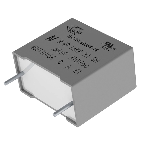 KEMET Corporation-49AI24705101K 塑料薄膜电容器 Cap Film Suppression X1 0.047uF 800VDC/310VAC PP 10%( 18 X 6 X 12mm) Radial Plastic Rectangular Can 15mm 110°C Bulk