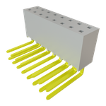 Conn Socket Strip SKT 16 POS 2.54mm Solder RA Side Entry Thru-Hole Tube