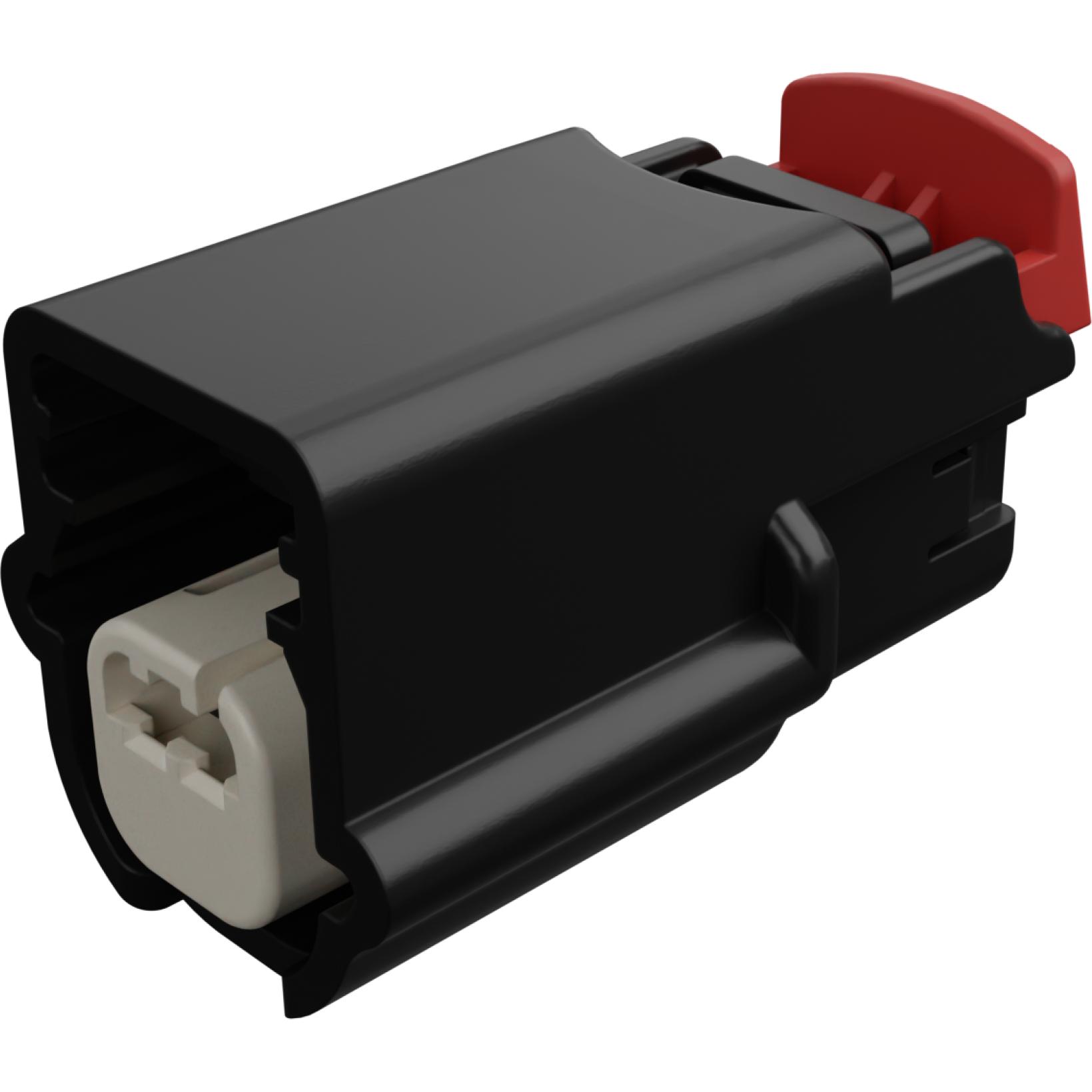 Molex-0314032610 Carcaza de cables discretos de conector Conn Housing RCP 2 POS 2.54mm Crimp ST Cable Mount Black MX64™ Bag