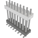 Conn Board Stacker HDR 16 POS 2.54mm Solder ST Top Entry SMD Tube