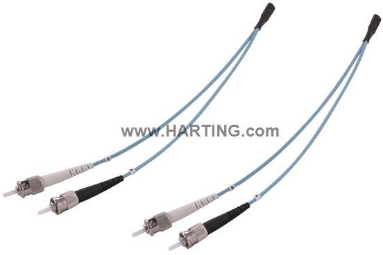 HARTING-33012410040007 Glasfaserkabel-Baugruppen Cable Assembly Fiber Optic 4m Duplex ST to Duplex ST 2 to 2 POS PL-PL