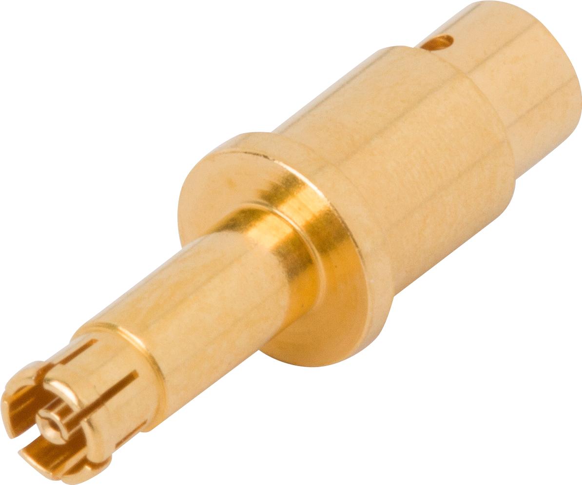 Amphenol SV Microwave-9921-40001 Connector RF Conn SMPS 0Hz to 65GHz 50Ohm ST Cable Mount M Gold Over Nickel Tray