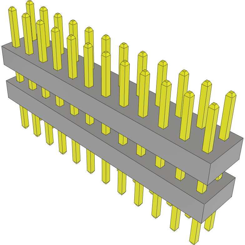 Samtec-TW-12-03-G-D-230-150 Steckverbinderleisten und Leiterplattenbuchsen Conn Board Stacker HDR 24 POS 2mm Solder ST Top Entry Thru-Hole Bulk
