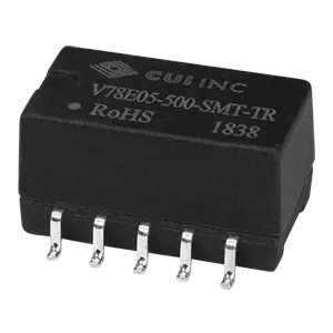 CUI Inc-V78E02-500-SMT-TR DC to DC Converter and Switching Regulator Module Module DC-DC 12VIN 1-OUT 2.5V 0.5A 1.25W 8-Pin SMD Module T/R