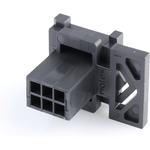 Conn Housing PL 6Power POS 3mm Crimp ST Panel Mount Black Micro-Fit 3.0 BMI™ Bag