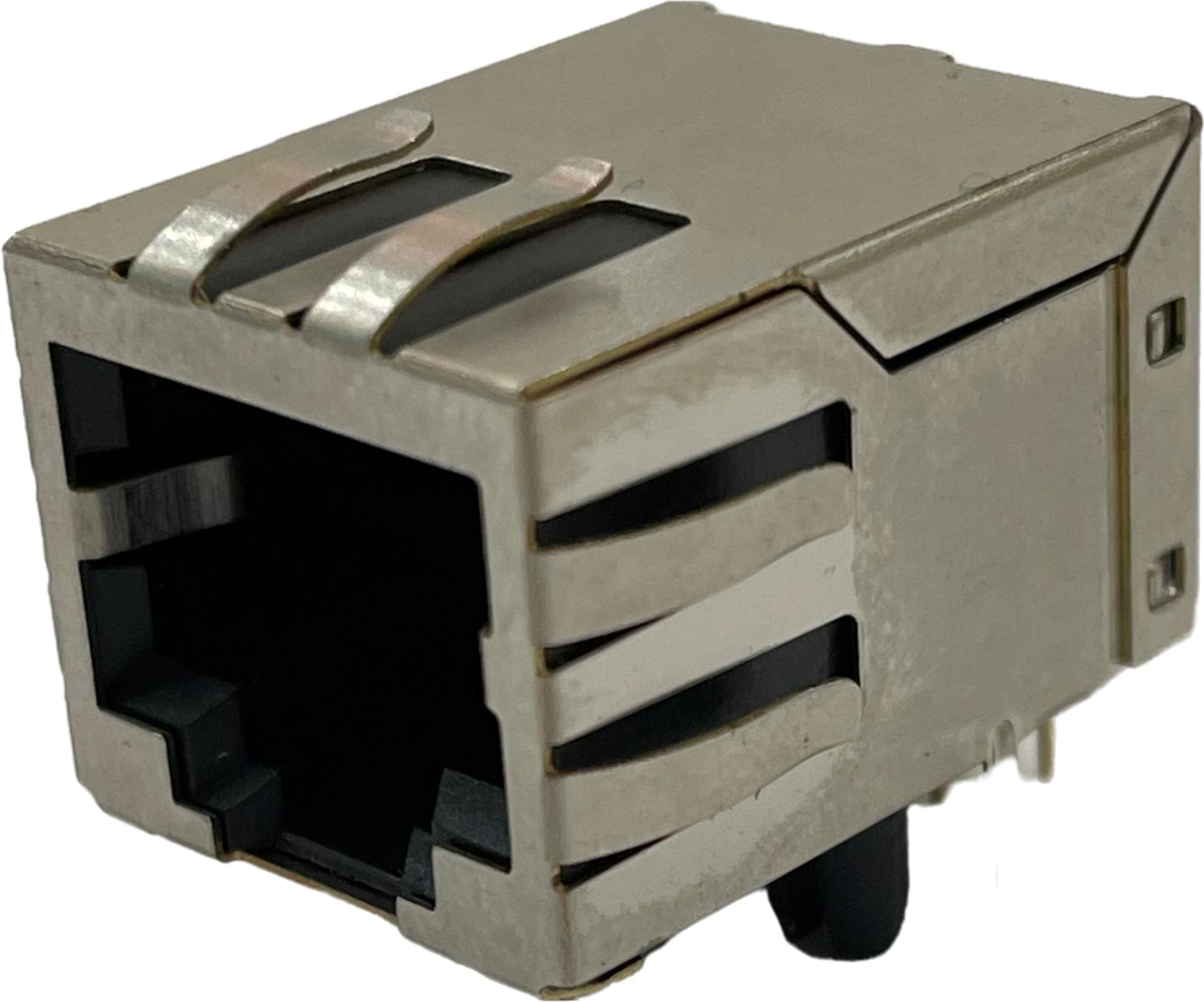 ADAM TECH-MTJ-88GX1-FSD-PG6 Connector Telephone and Telecom Conn RJ-45 F 8 POS 1.27mm Solder RA Thru-Hole 8 Terminal 1 Port Tray