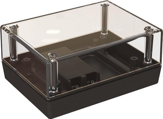 Serpac Electronic Enclosures-132RC9V,BK Kästen, Gehäuse und Gestelle Clear Top Desktop Enclosure with 9V Battery Compartment, 4.38x3.25x2.00in.	 <h4><strong>CALIFORNIA&nbsp;PROPOSITION</strong> ⚠️<strong>65&nbsp;WARNING</strong>⚠️</h4>