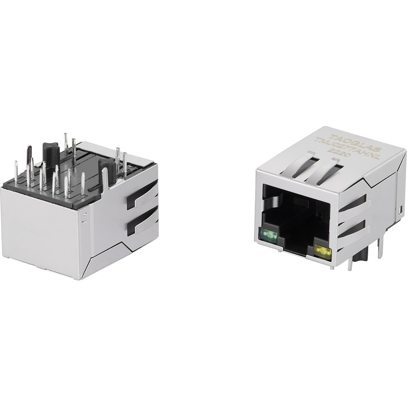 taoglas-TMJ0277AHNL | RJ45 Integrated Connectors Steckverbinder, Telefon und Telekommunikation Conn RJ-45 F 8 POS 1.27mm Solder RA Thru-Hole 14 Terminal 1 Port Tray