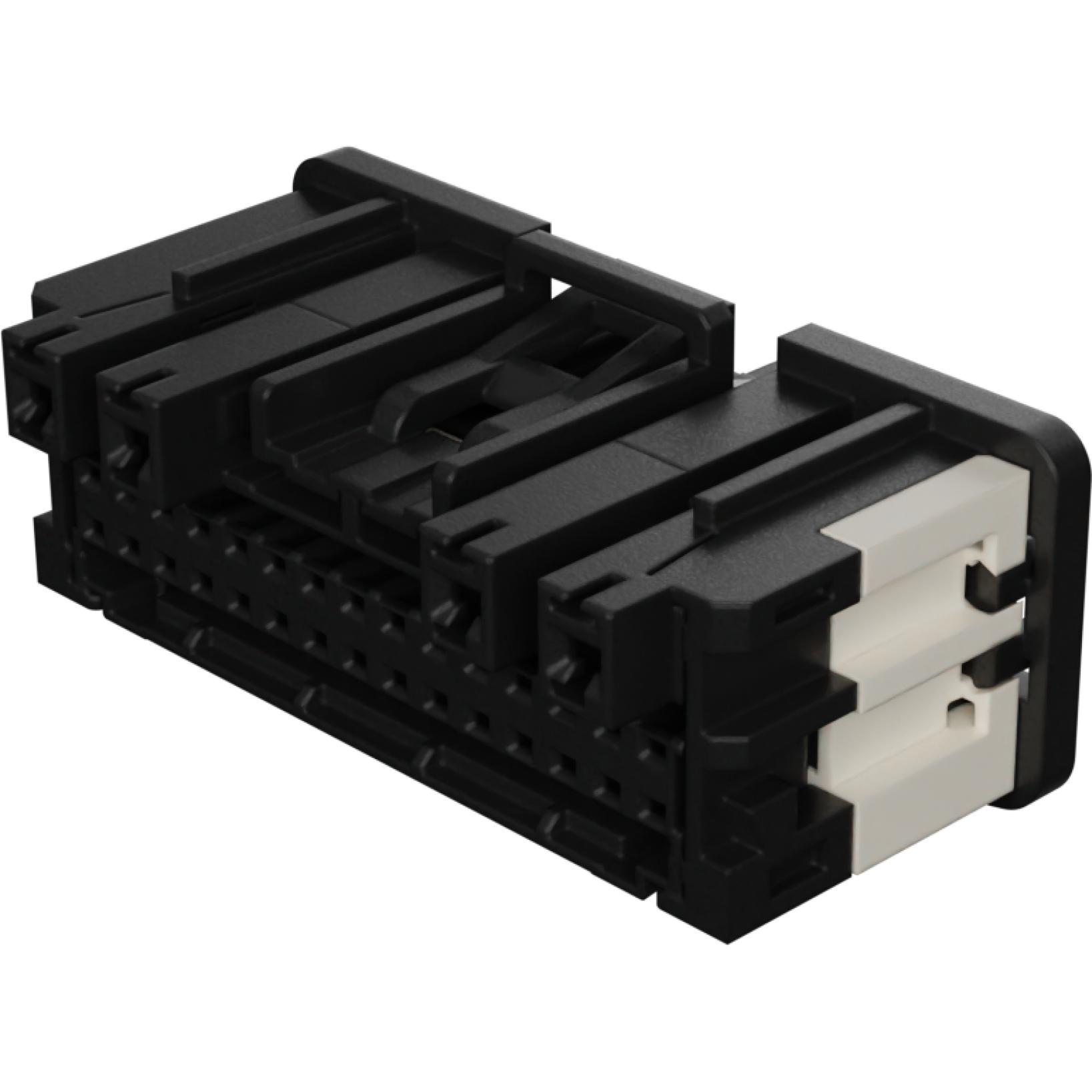 Molex-0349590347 Einzeladersteckverbinder, Gehäuse Conn Housing RCP 34Power POS 2mm Crimp ST Cable Mount Black Bag