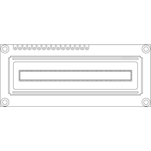 Vishay-OLED-100H008A-LPP5N00000 OLED-Module 100x8Pixels Blue/Green/Red/Yellow/White OLED Display Graphic Display Parallel/ SPI(Option) Interface 5V 16-Pin
