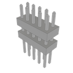 Conn Board Stacker HDR 10 POS 2mm Solder ST Top Entry Thru-Hole Bulk