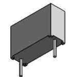 Vicor-33643 Kondensator, Kunststofffilm Cap Film 0.01uF 250V PET 20% (17.8 X 6.3 X 12.3mm) Radial Plastic Rectangular Can 15mm 100°C
