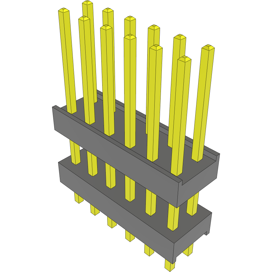 Samtec-DW-06-10-F-D-354 连接器插头及 PCB 插座 Conn Board Stacker HDR 12 POS 2.54mm Solder ST Top Entry Thru-Hole Bulk