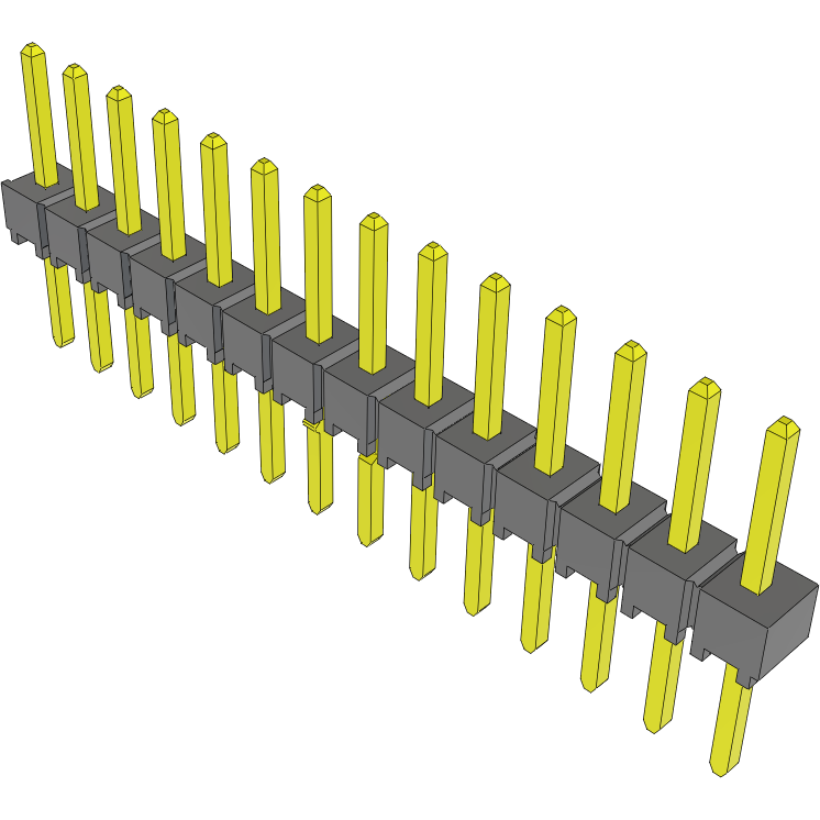 Samtec-TSW-114-08-G-S-LL 连接器插头及 PCB 插座 Conn Unshrouded Header HDR 14 POS 2.54mm Solder ST Top Entry Thru-Hole Bulk