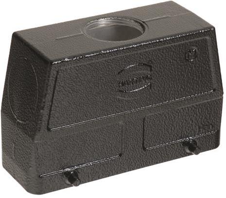 HARTING Technology Group-09307240421 Backshells Hood 180° 24B Shell Size Powder Die Cast Aluminum Double Lock Han®