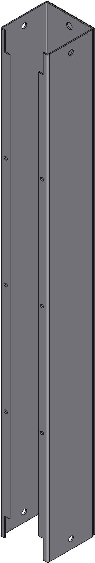 Hammond Manufacturing-CWSC224NK Verdrahtungskanäle Wiring Ducts Straight Section Square with Cover Screw Steel Gray