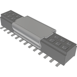 Conn Micro Socket Strip SKT 26 POS 1mm Solder ST SMD T/R