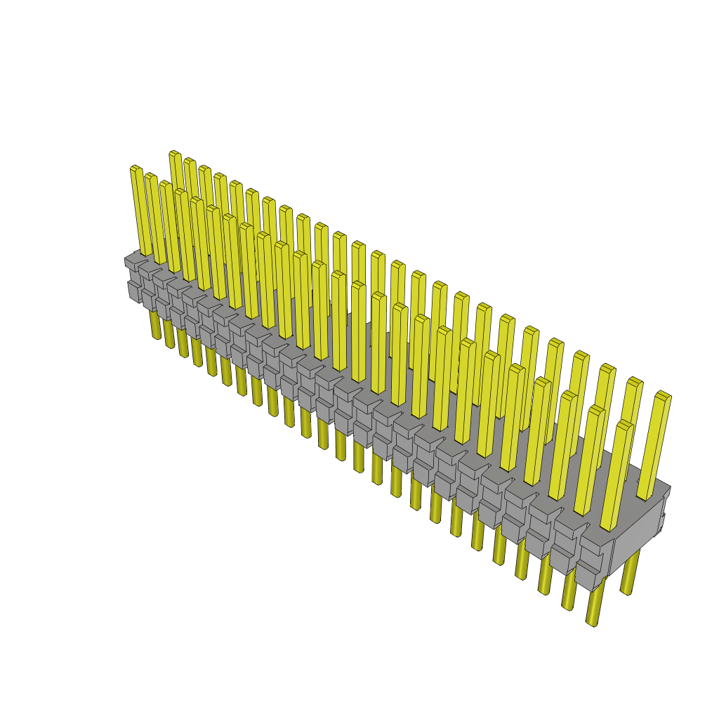 Samtec-TMS-125-52-L-D Steckverbinderleisten und Leiterplattenbuchsen Conn Unshrouded Header HDR 50 POS 1.27mm Solder ST Top Entry Thru-Hole Tube