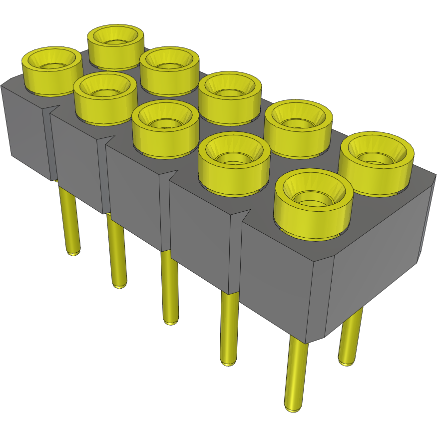 Samtec-SD-105-G-22-N Steckverbinderleisten und Leiterplattenbuchsen Conn Socket Strip SKT 10 POS 2.54mm Solder ST Top Entry Thru-Hole Tube