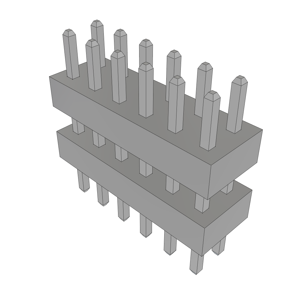 Samtec-TW-06-09-T-D-230-115 连接器插头及 PCB 插座 Conn Board Stacker HDR 12 POS 2mm Solder ST Top Entry Thru-Hole Bulk