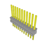 Conn Unshrouded Header HDR 11 POS 1.27mm Solder ST Top Entry Thru-Hole Tube
