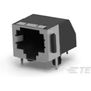 TE Connectivity-5555153-6 电话及电信连接器 Conn RJ-45 F 8 POS 1.27mm Solder RA Thru-Hole 8 Terminal 1 Port Cat 3 Package