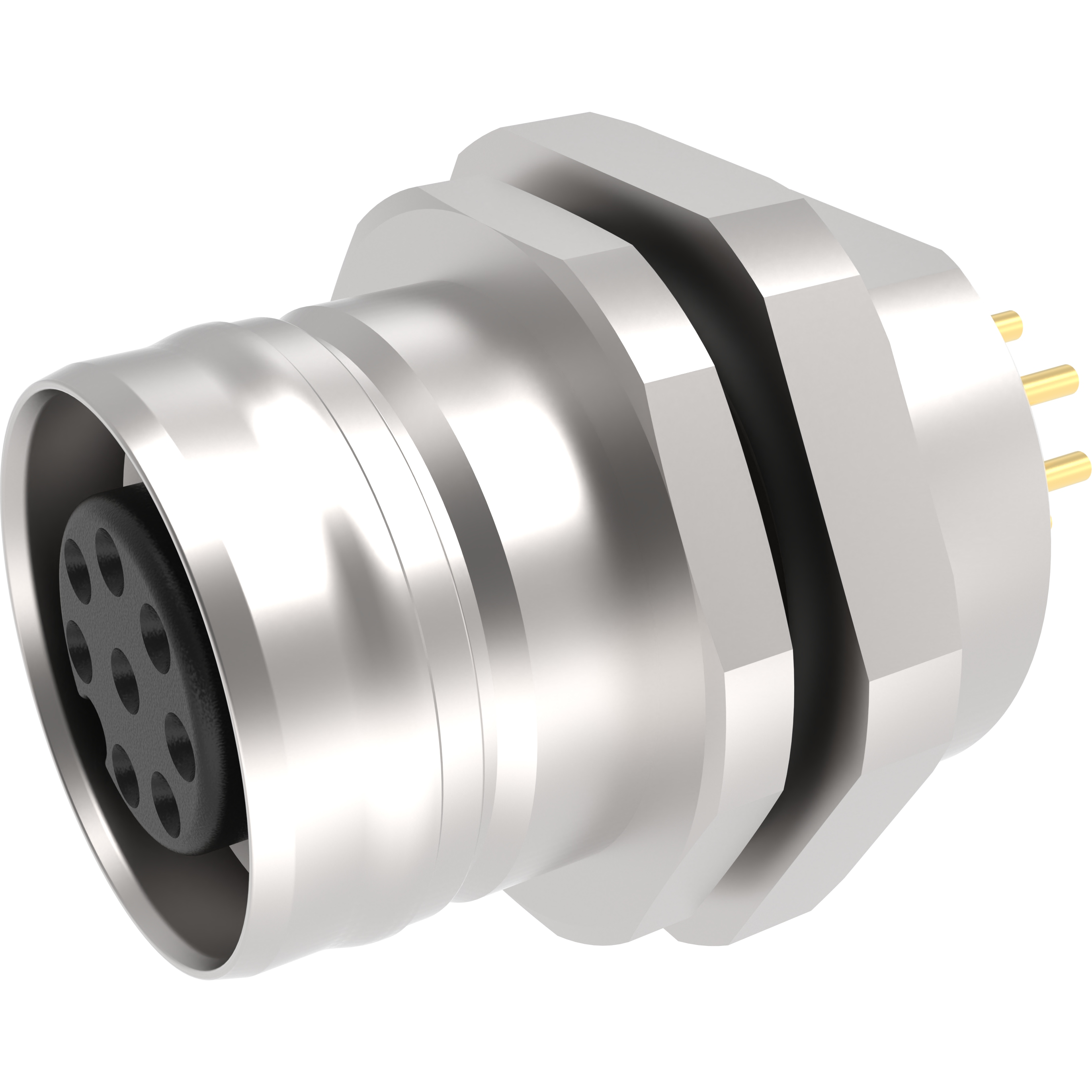 Molex-YR8J20000 Connecteur circulaire Conn M16 Circular SKT 8 POS Solder ST Panel Mount 8 Terminal 1 Port Tray