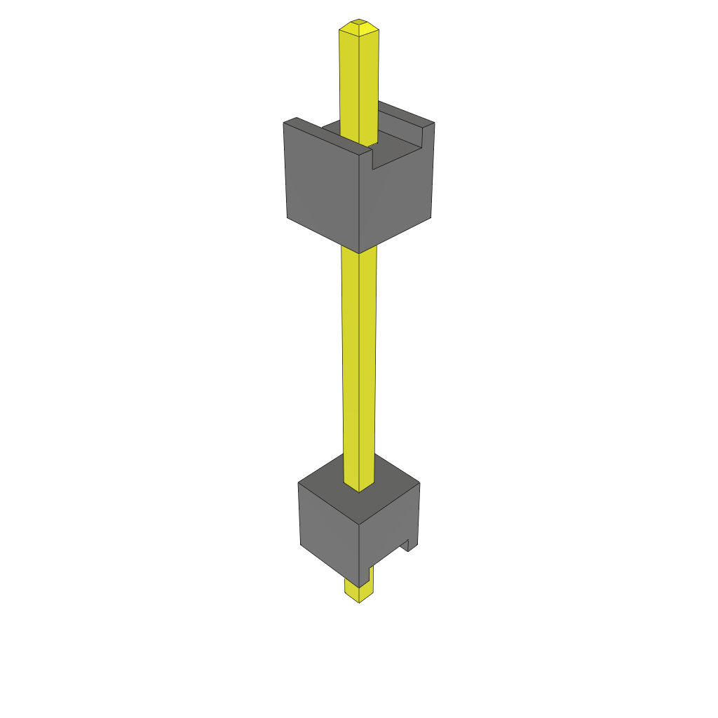 Samtec-ZW-01-09-T-S-545-090 Steckverbinderleisten und Leiterplattenbuchsen Conn Board Stacker HDR 1 POS 2.54mm Solder ST Top Entry Thru-Hole Bulk