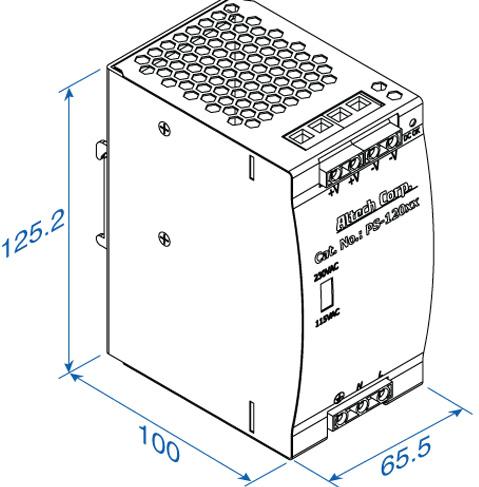 Altech Corporation-PS-12024 AC-DC-Spannungsversorgung AC/DC Power Supply Single-OUT 24V 5A 120W 8-Pin
