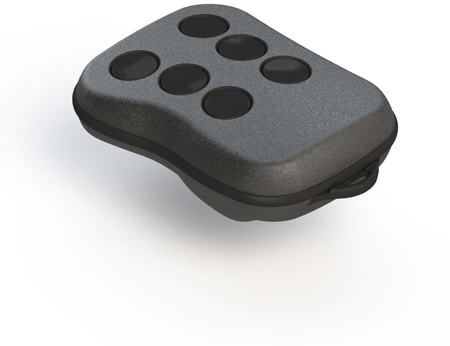 Serpac Electronic Enclosures-CA10B6,BK  Key Fob ABS Enclosure, 6 buttons- Black