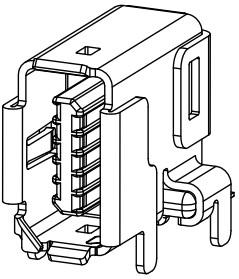 Amphenol-ND9AS1400 Raccordement téléphone et télécom Conn IX Industrial RCP 10 POS 0.5mm Solder RA SMD 10 Terminal 1 Port ix Industrial™ Cat 6a Reel