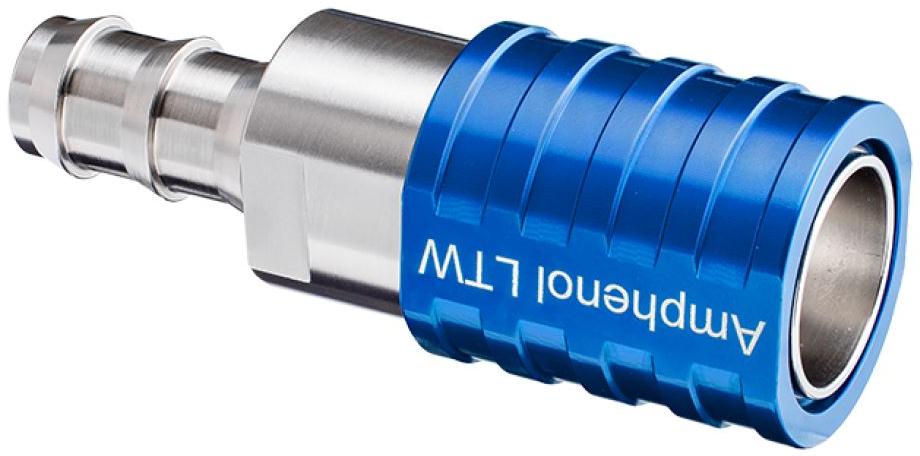 Amphenol-SQD-06SBDN-PBE001 Accesorios de administración térmica Thrml Mgmt Access Liquid Cooling Socket Blue Staniless Steel