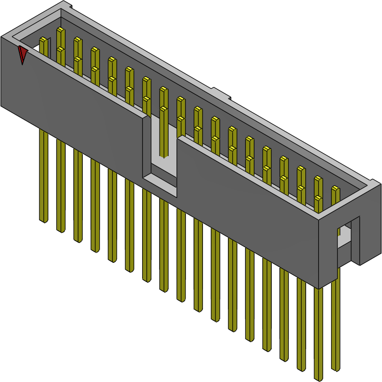 Samtec-TSS-117-03-L-D Embases de raccordement et réceptacles PCB Conn Shrouded Header (4 Sides) HDR 34 POS 2.54mm Solder ST Top Entry Thru-Hole Bulk