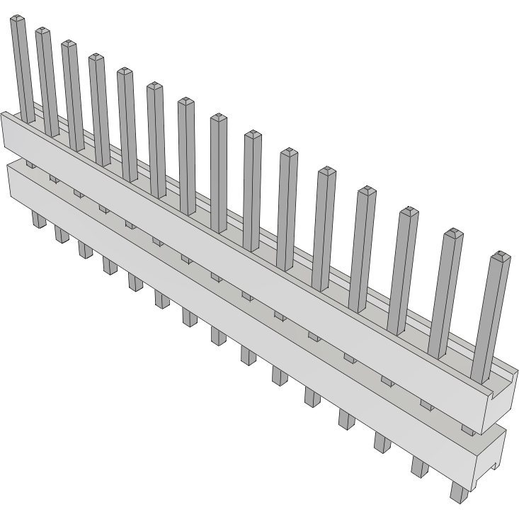 Samtec-HW-15-15-T-S-256-101 Piastre connettori e prese PCB Conn Board Stacker HDR 15 POS 2.54mm Solder ST Top Entry Thru-Hole Bulk