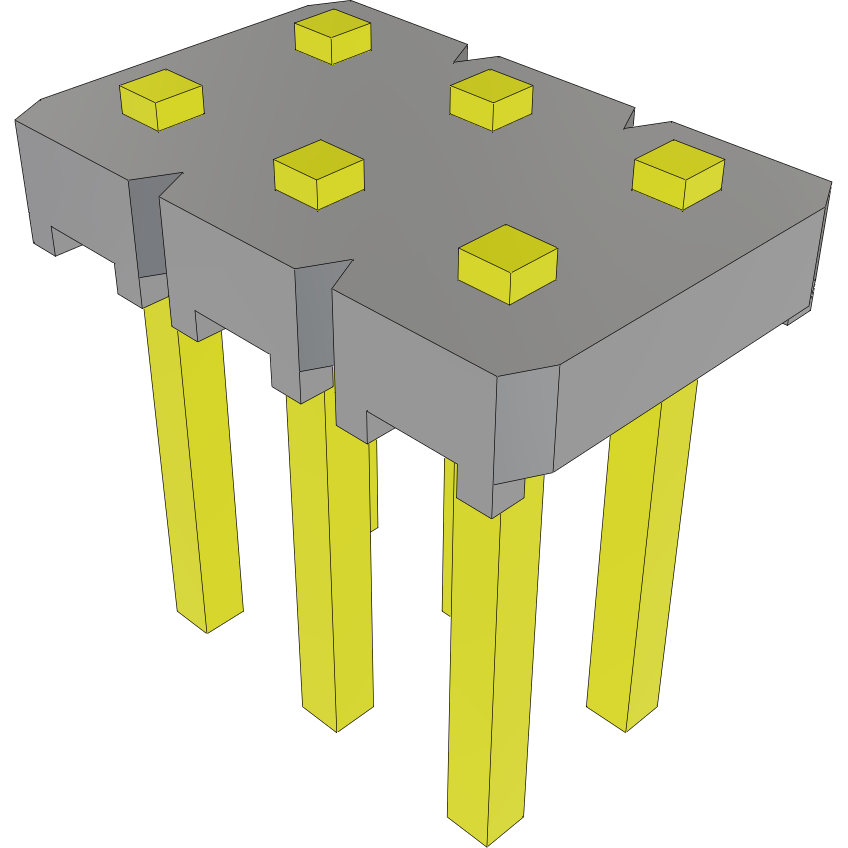 Samtec-MTLW-103-06-G-D-013 Connector Headers and PCB Receptacles Conn Unshrouded Header HDR 6 POS 2.54mm Solder ST Top Entry Thru-Hole Bulk