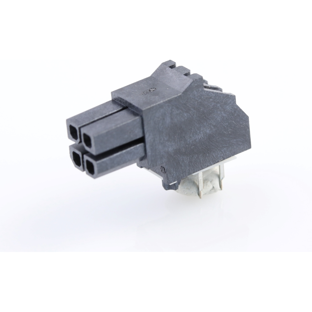 Molex-0447640403 连接器插头及 PCB 插座 Conn Wire to Board RCP 4 POS 3mm Solder RA Side Entry Thru-Hole Tray