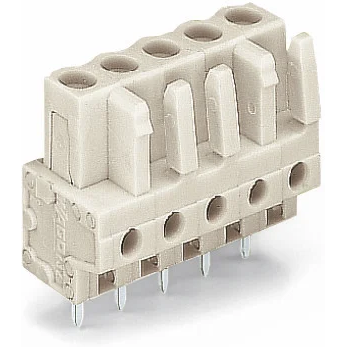 WAGO-722-137 Connector Headers and PCB Receptacles Conn Wire to Board F 7 POS 5mm Solder ST Thru-Hole Box
