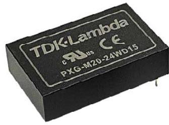 TDK-Lambda Americas-PXG-M20-24WS15 Convertidor de CC a CC y módulo del regulador de conmutación Module DC-DC 24VIN 1-OUT 15V 1.33A 20W 6-Pin Tube