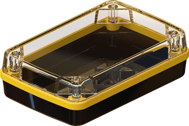 Serpac Electronic Enclosures-CX68D-CLBK-A-YL Kästen, Gehäuse und Gestelle Black Polycarbonate Waterproof Pocket Enclosure with Yellow Seal	 <h4><strong>CALIFORNIA&nbsp;PROPOSITION</strong> ⚠️<strong>65&nbsp;WARNING</strong>⚠️</h4>