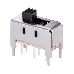 Switch Slide ON ON DPDT Raised Slide 0.3A 50VDC 10000Cycles PC Pins Thru-Hole