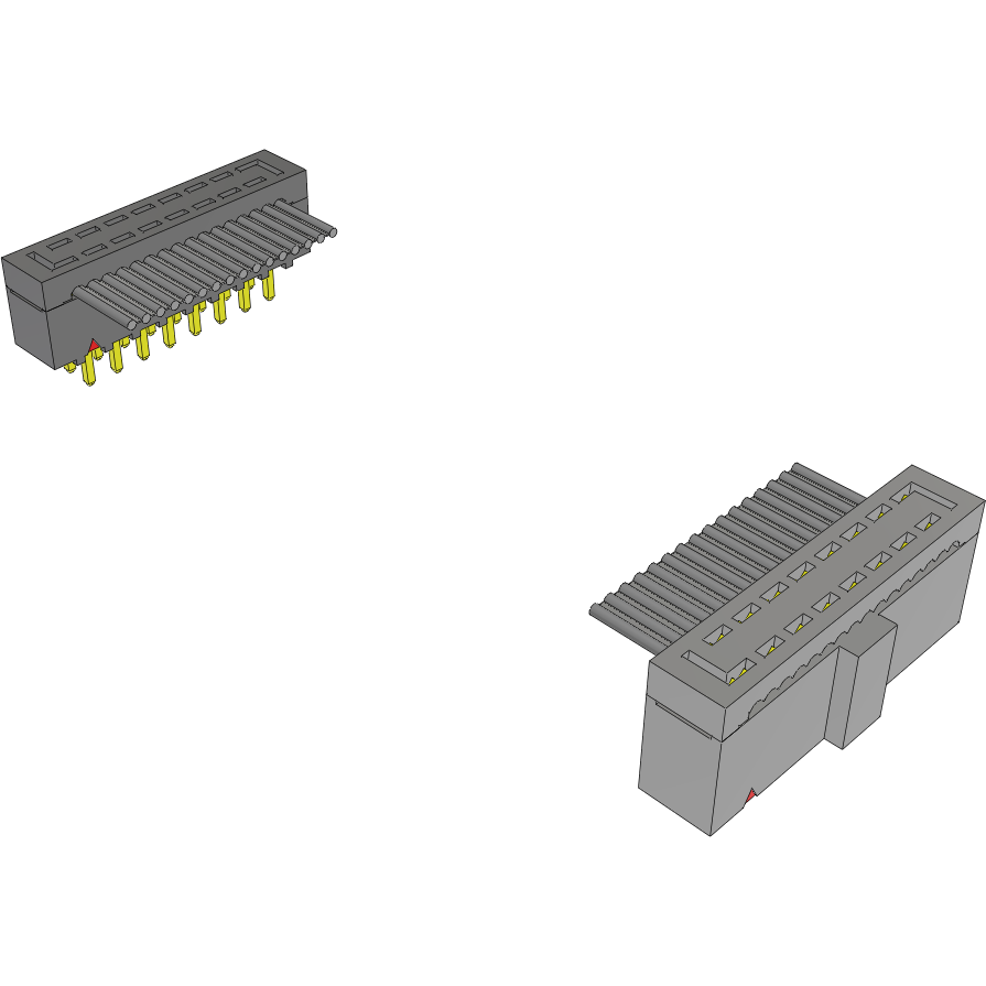 Samtec-HCMD-08-T-12.00-01-S-N Flachband Kabelbaugruppen Cable Assembly 0.304m 28AWG 1.27mm 16 to 16 POS IDC Connector to IDC Connector M-M Clamshell