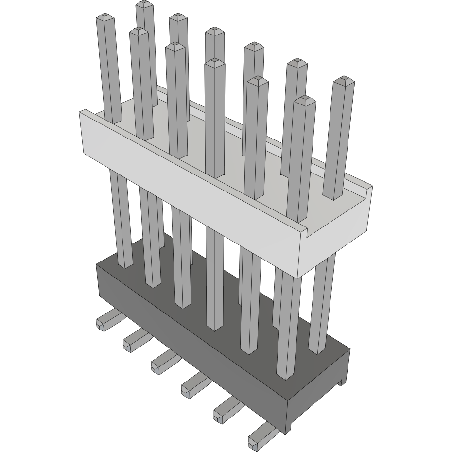 Samtec-HW-06-10-T-D-555-SM Connector Headers and PCB Receptacles Conn Board Stacker HDR 12 POS 2.54mm Solder ST Top Entry SMD Tube