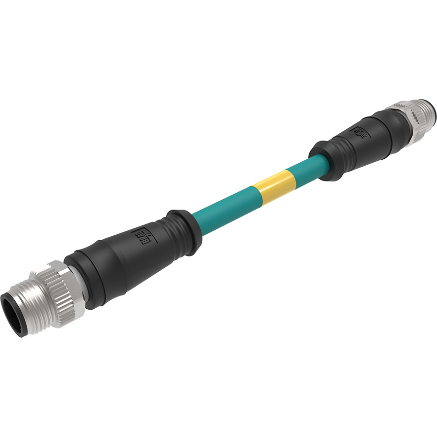 Molex-E11A06016M005 其他电缆组件 Cse M12 Eth 4P Dc Ma Ma Str Wsor 0.5M De