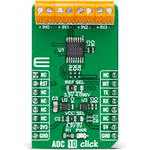 MikroElektronika-MIKROE-4488 Placas y kits de desarrollo de conversión de datos ADS122U04 ADC Click Board 2KSPS mikroSDK/NECTO Studio IDE
