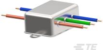 TE Connectivity-5FBL3 Starkstromleitungsfilter Power Line Filter Single Phase 50Hz/60Hz 5A 300VDC Wire Lead Flange Mount