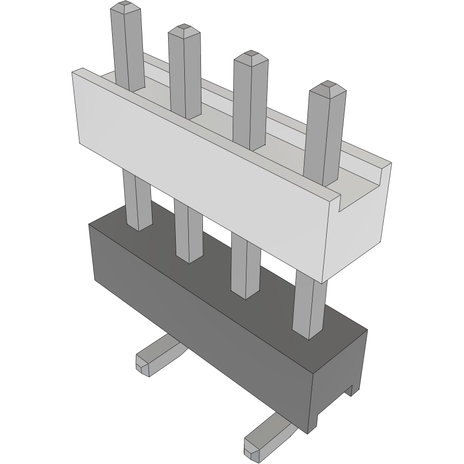 Samtec-HW-04-08-T-S-378-SM Piastre connettori e prese PCB Conn Board Stacker HDR 4 POS 2.54mm Solder ST Top Entry SMD Layer